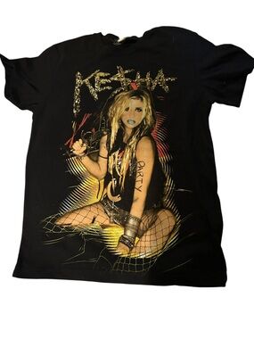 Kesha Ke$ha Get Sleazy Tour T-Shirt Size large graphic double sided dates